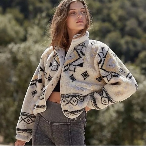 Free People Rocky Ridge Fleece Jacket 